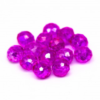 Бусины рондели 6*4мм (розовый прозрачный)